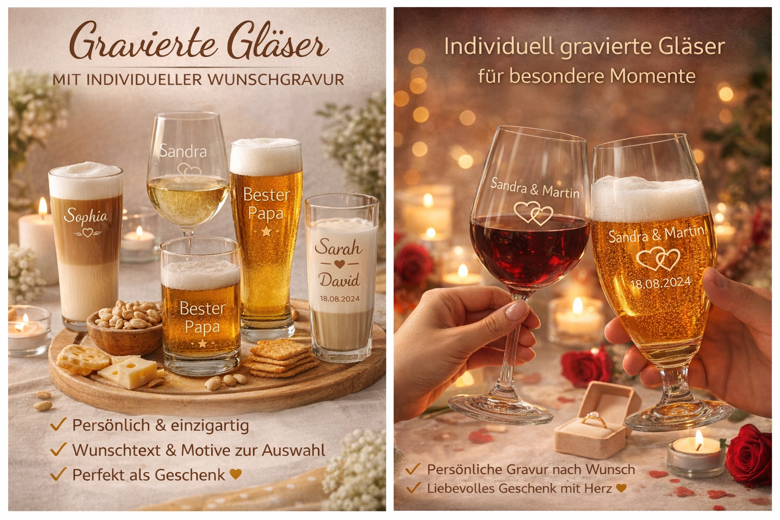 Gläser mit individueller Gravur