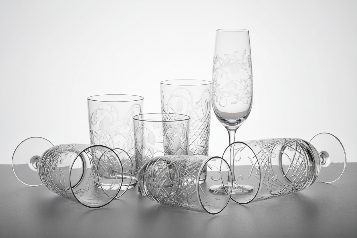Gravierte Gläser